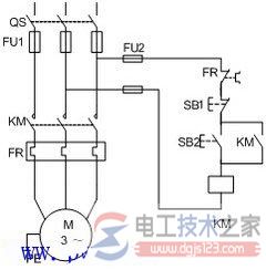 電機(jī)單方位運(yùn)行操縱電路原理圖與接線方法